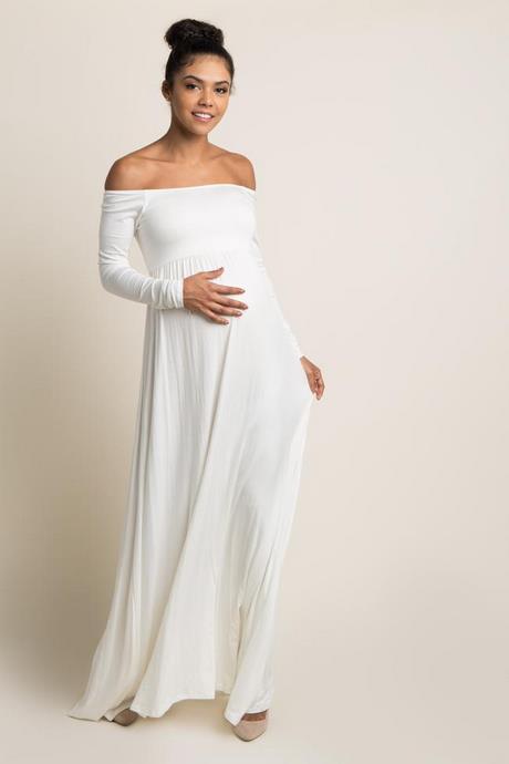 Lange witte moederschap jurk lange-witte-moederschap-jurk-71