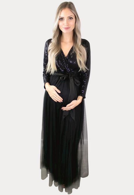 Pailletten moederschap jurk