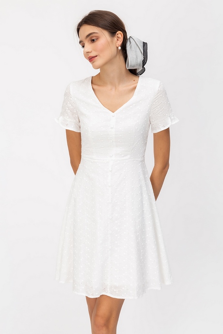 Pasvorm en flare witte jurk pasvorm-en-flare-witte-jurk-42_4