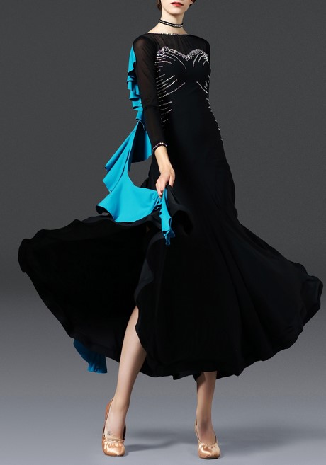 Turquoise en zwarte jurk turquoise-en-zwarte-jurk-55_6
