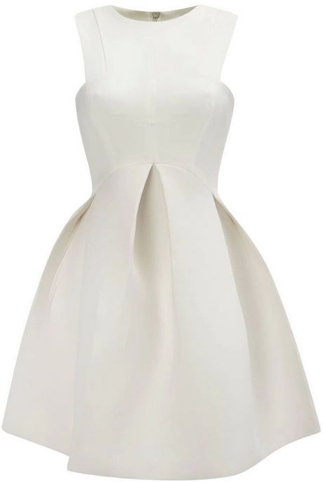 Witte flare jurk