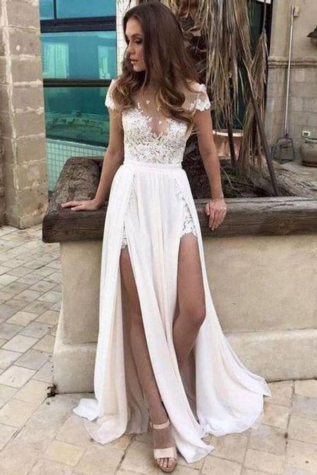 Witte prom jurk short