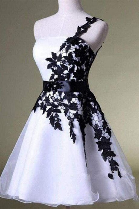 Zwart-wit korte prom jurken zwart-wit-korte-prom-jurken-95_6