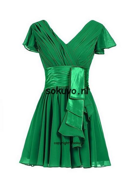 Groene korte jurk