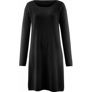 Lange zwarte tricot jurk lange-zwarte-tricot-jurk-93_18