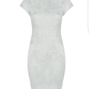 Suede jurk wit