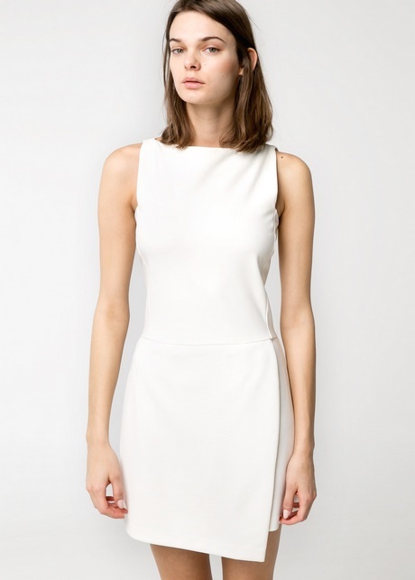 Witte basic jurk