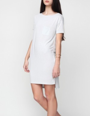 Witte basic jurk