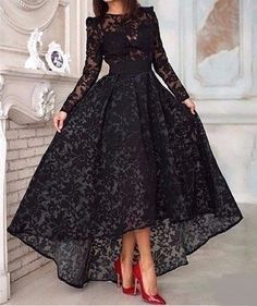 Zwarte lange jurk lange mouwen zwarte-lange-jurk-lange-mouwen-83_11