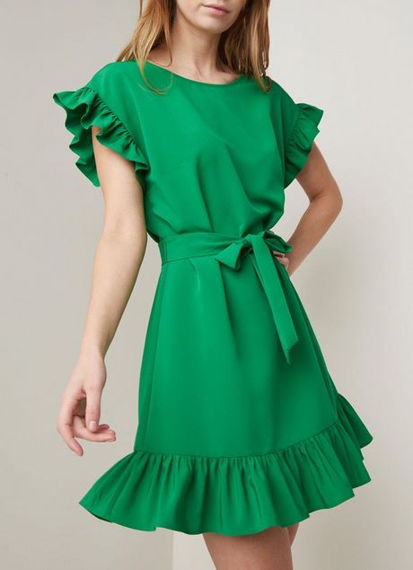 Groene midi jurk