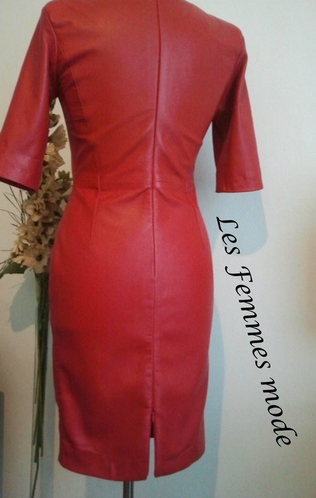 Leren jurk rood leren-jurk-rood-80_10