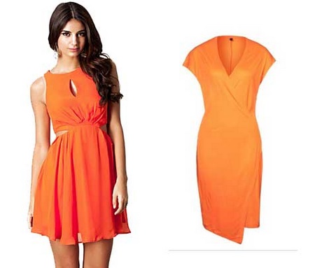 Oranje jurk dames