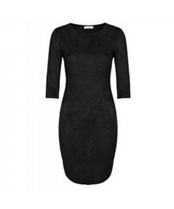 Suede jurk zwart suede-jurk-zwart-30_2