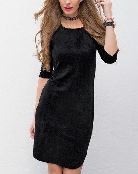 Suede jurk zwart suede-jurk-zwart-30_7