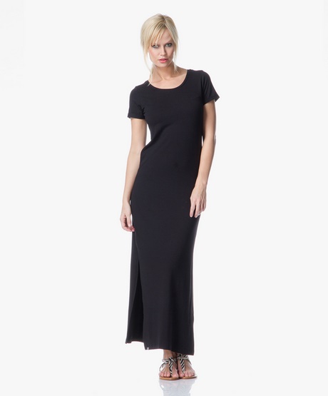 Zwarte lange jurk met korte mouw zwarte-lange-jurk-met-korte-mouw-09