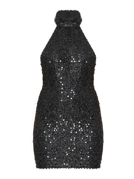 Zwarte jurk met pailletten