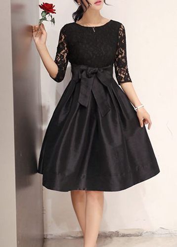 Zwarte jurk met strik zwarte-jurk-met-strik-11_4
