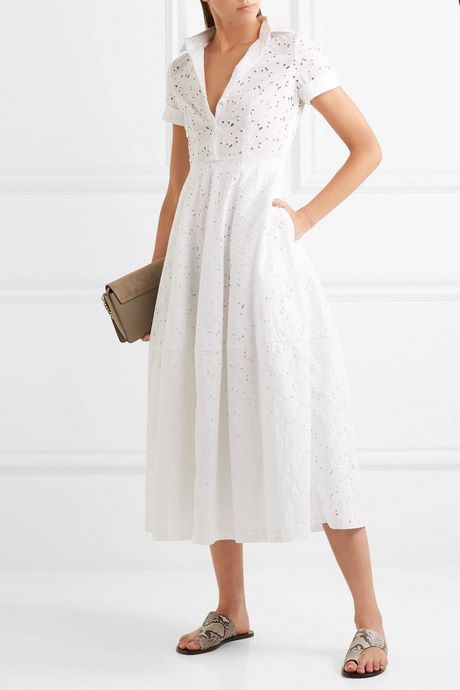 Katoenen witte jurk
