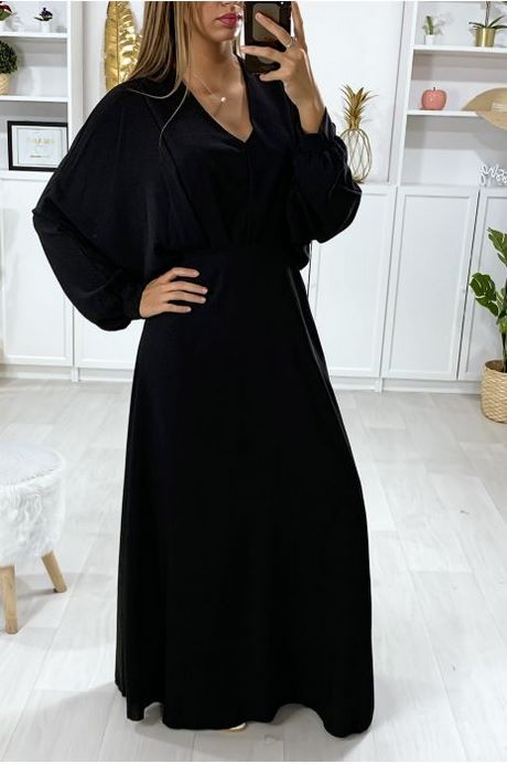 Lange zwarte jurk met col lange-zwarte-jurk-met-col-26_10