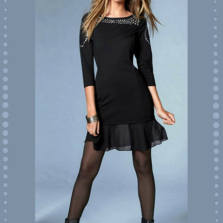 Zwarte chiffon jurk zwarte-chiffon-jurk-20p