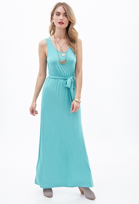 Maxi jurk turquoise