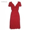 Rode stippen jurk