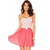 Roze strapless jurk