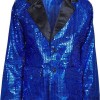 Blauw glitter jasje