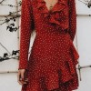 Rode polkadot jurk