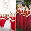 Rode bruidsmeisjes jurk