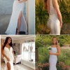 Witte lace Prom dresses 2024